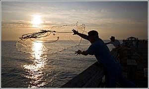 Casting a fishing net